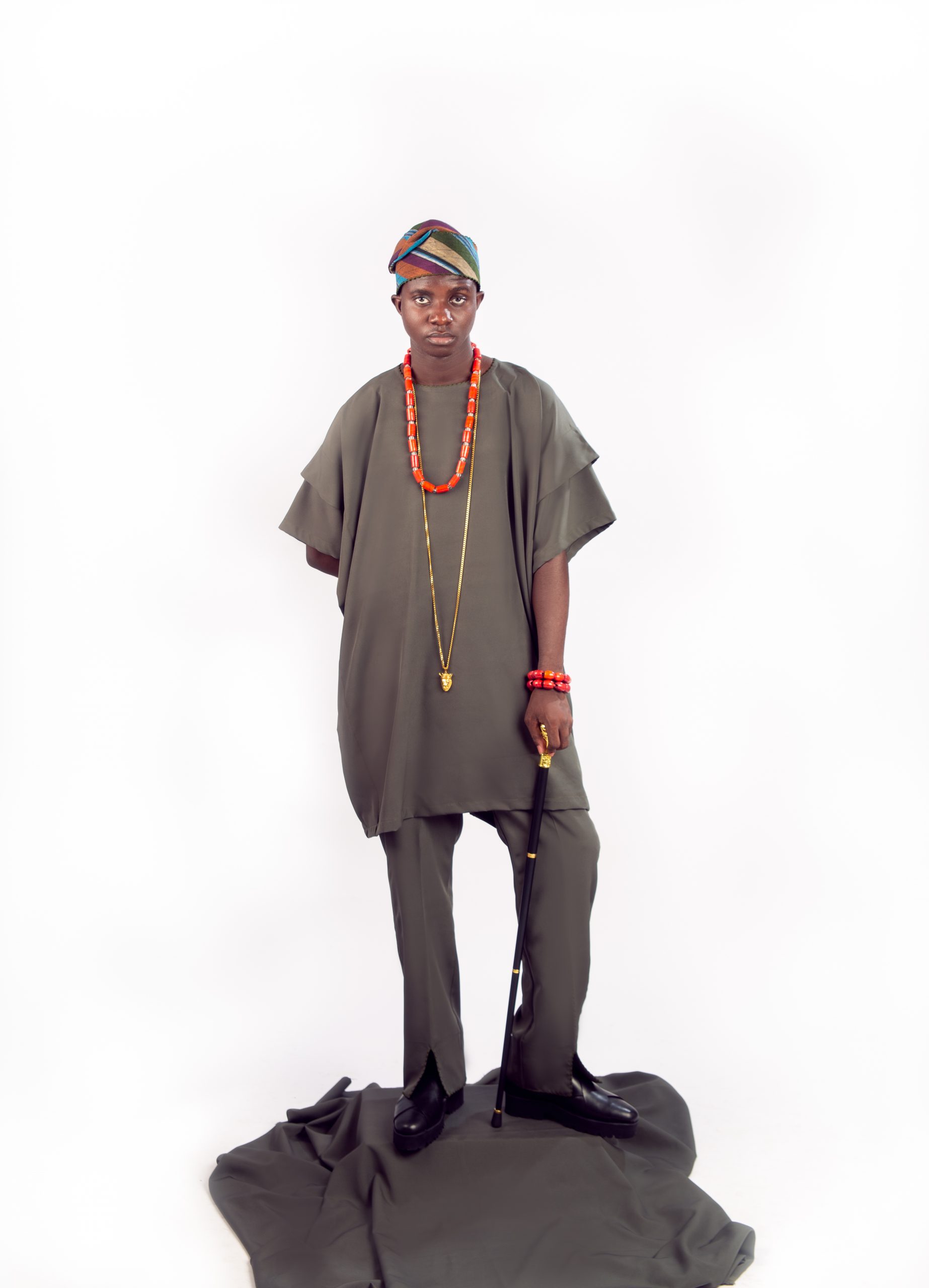 Gbajumo army-green artistry ensemble