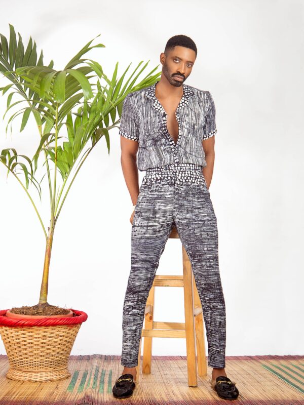 Okunrin Igbalódé 2-piece pyjamas adire shirt