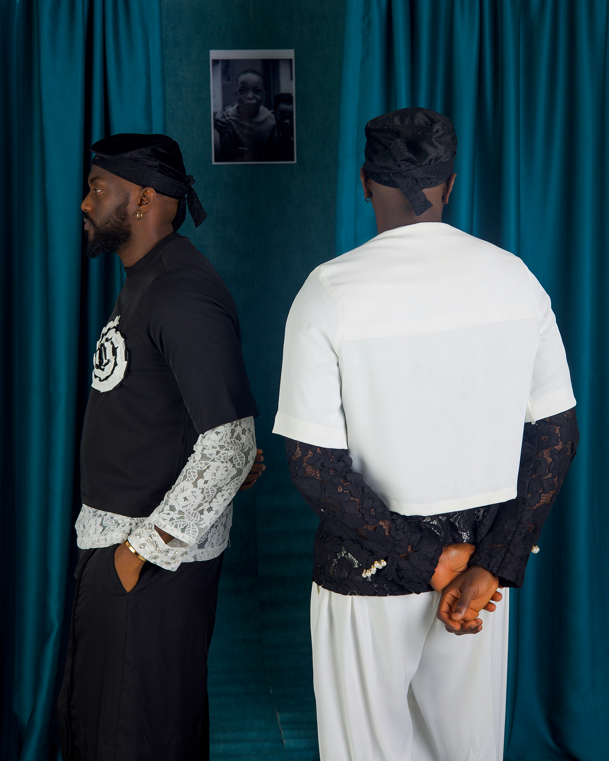 Aso Odun 3 Piece Navy 02 bespoke fashion design by Patrick Slim