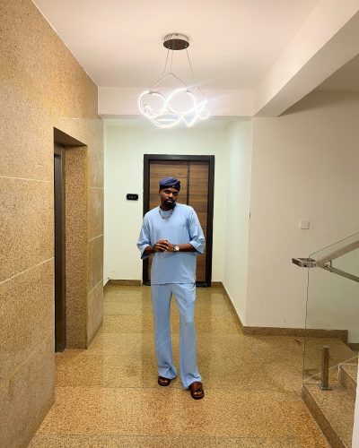 Segun Aso Odun 3 Piece Monochrome Sky Blue